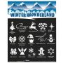 Set de pochoirs Glimmer Winter Wonderland avec poster