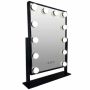 Miroir hollywoodien en métal LED noir