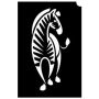 Pochoirs de tatouage pailleté Zebra (paquet de 5)