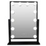 Miroir hollywoodien en métal LED noir