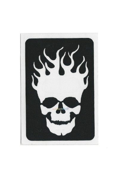 Glittertattoo Sjabloon Skull Flame (5 packs)