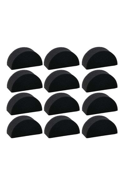 Eponges de peinture pour le visage Prédécoupées Noir 12Pcs