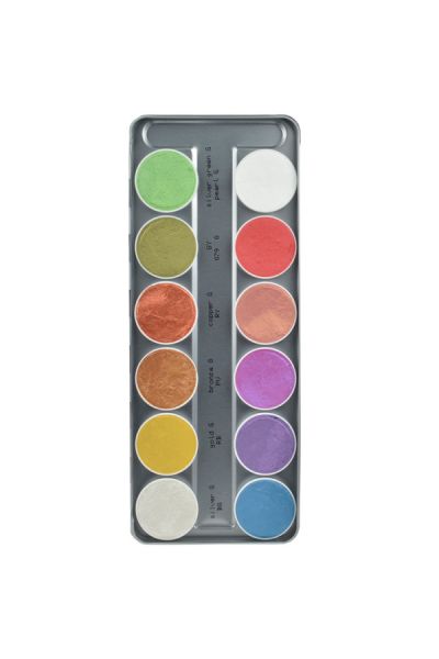 Kryolan aquacolor interferenz palet 12 couleurs Special Filling