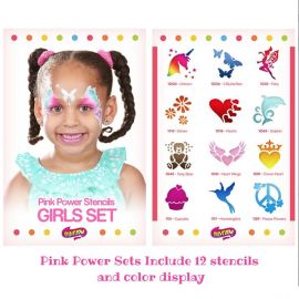 Sillyfarm Boys Pink Power Stencil Set