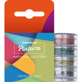 Kryolan Pintura Natural Glitter 4 Colors Stacks