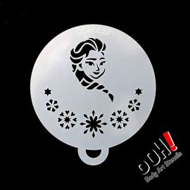 oOh Body Art winter Queen Stencil

OOh Facepainting stencils are designed to be symmetrical so you can just turn and rotate the stencils to go right around the face. You don't need to use a second stencil to mirror your background texture on the opposit