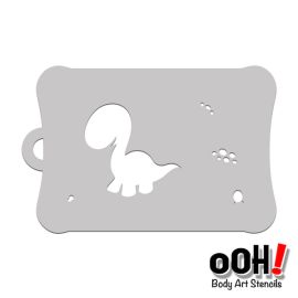 oOh Body Art Brontosaurus Dinosaur Stencil T37