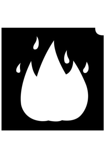 Glittertattoo Sjabloon Emoji Fire (5 packs)