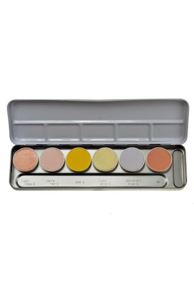 Kryolan aquacolor interferenz palet 6 couleurs Special Filling