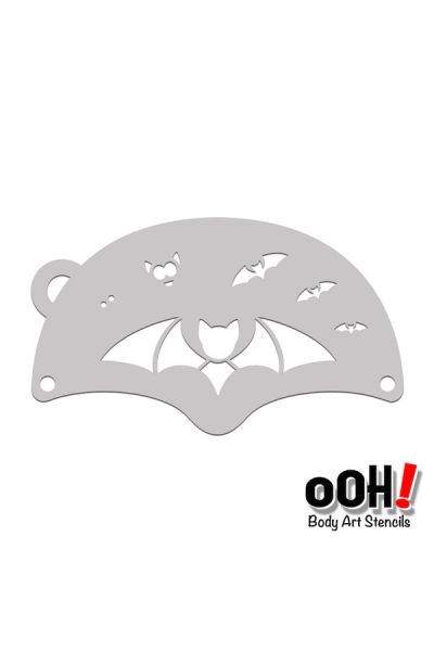 oOh Body Art Masque de chauve-souris Halloween Pochoir de peinture pour le visage K13