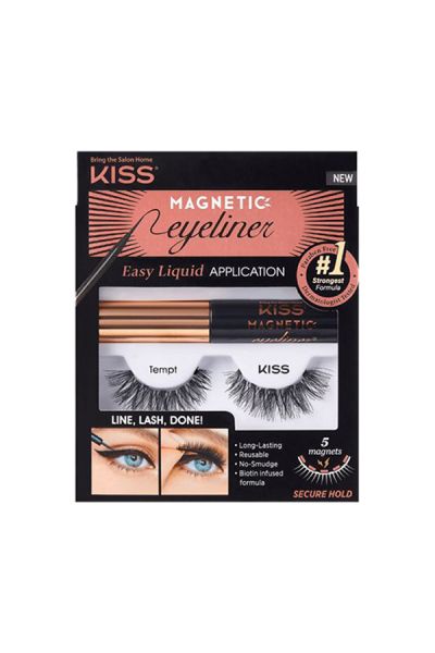 Kit magnétique Kiss pour les cils et l'eye-liner 02 Tempt