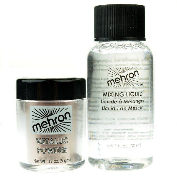 Mehron Metallic Powder Rose Gold Avec Liquide de Mélange