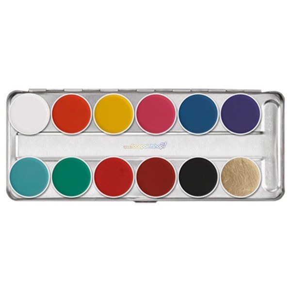 Kryolan Aquacolor FP Palette 12 couleurs