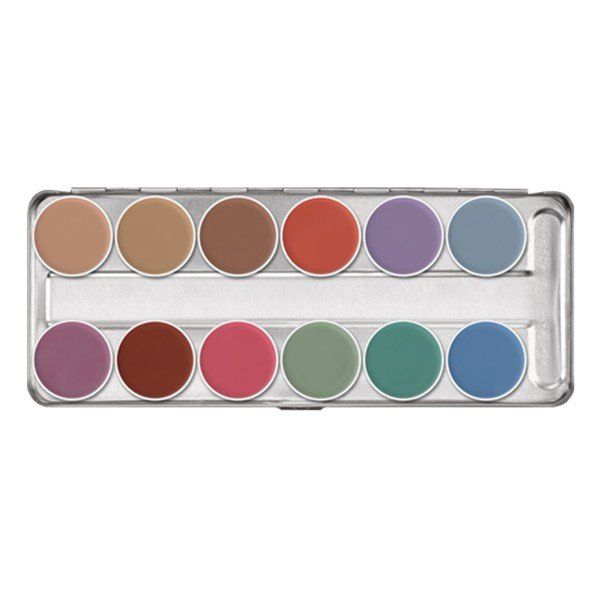 Kryolan Aquacolor P Palette 12 couleurs