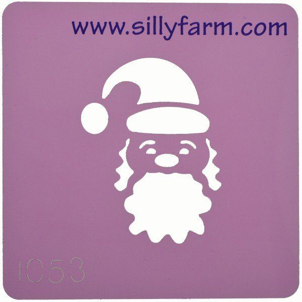 Facepaint Stencil Sillyfarm Santa