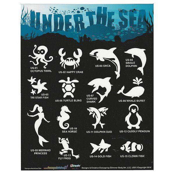 Set de pochoirs Glimmer Under The Sea met poster