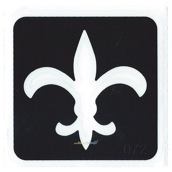 Pochoir de tatouage pailleté Fleur de Lis (5 pièces)