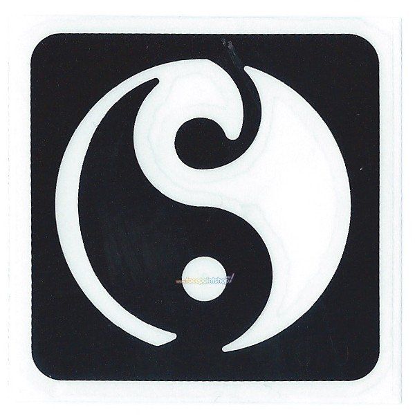 Pochoir de tatouage pailleté Yin & Yang (5 pièces)