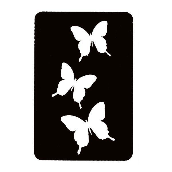 Glittertattoo Sjabloon Cascading Butterflies (5 packs)