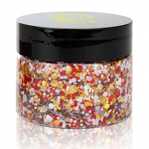 PXP Pressed Chunky Glitter Cream Rouge-Jaune-Blanc 40ml