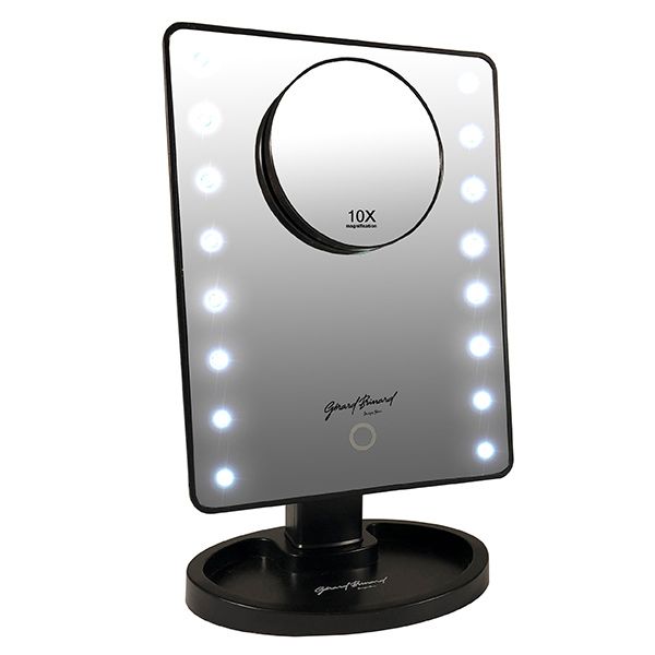 Miroir de maquillage LED avec miroir à ventouse grossissement 10x