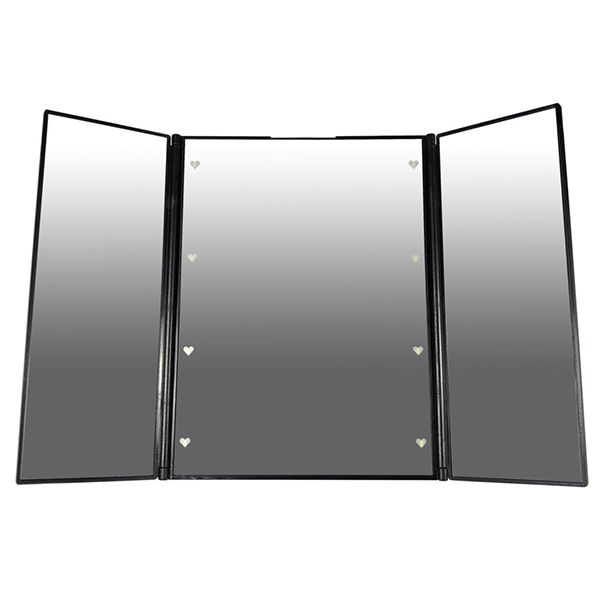 Miroir de maquillage LED 3 parties