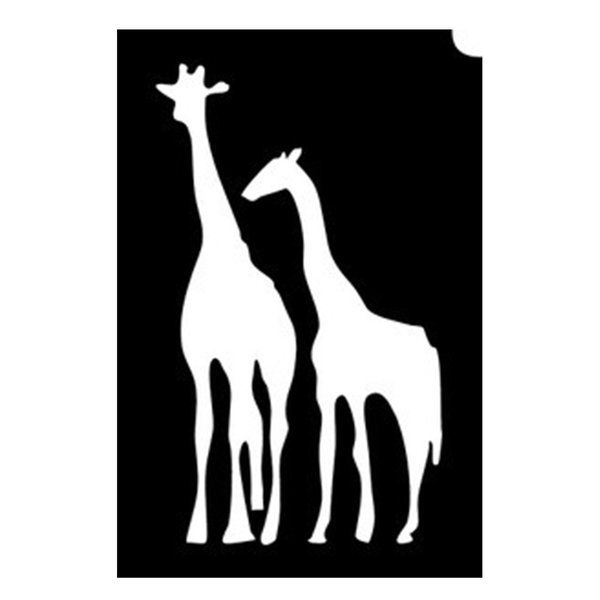 Pochoirs de tatouage pailleté Girafe (5 pièces)