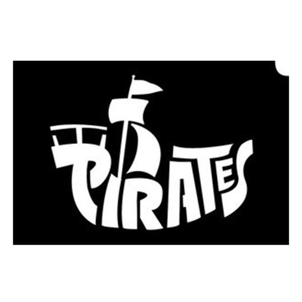 Pochoirs de tatouage pailletés bateau pirate (pack de 5)