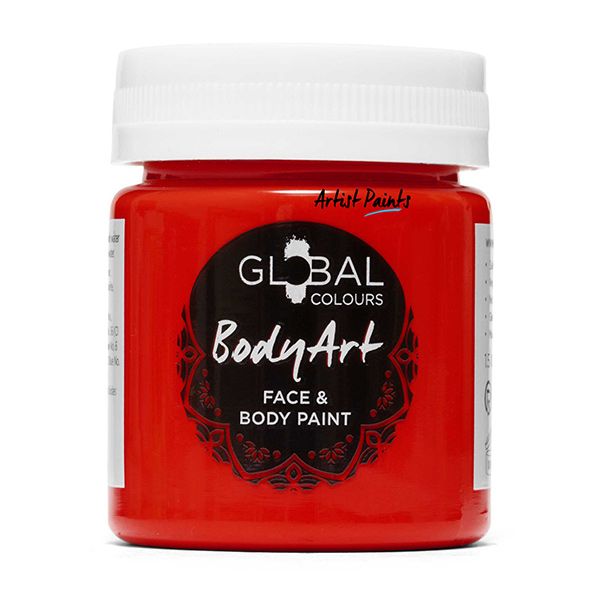 Peinture liquide Global Bodyart Rouge profond 45ml