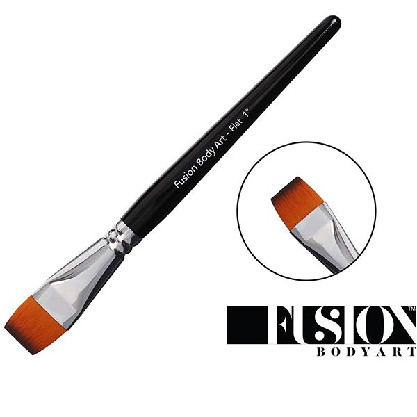 Fusion Body Art | Professional Face Paint Brush - 1 Inch Flat