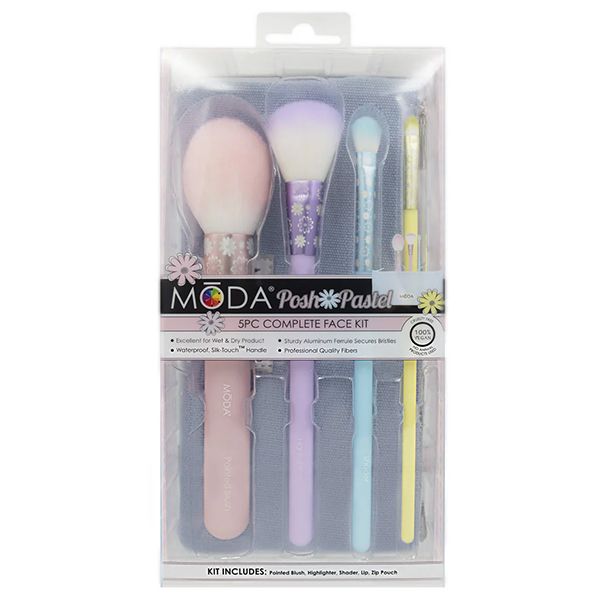 Moda Brushes Pastel 5pc Complete Face Kit