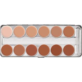 Kryolan Supracolor Greasepaint TV Palette 12 Colors