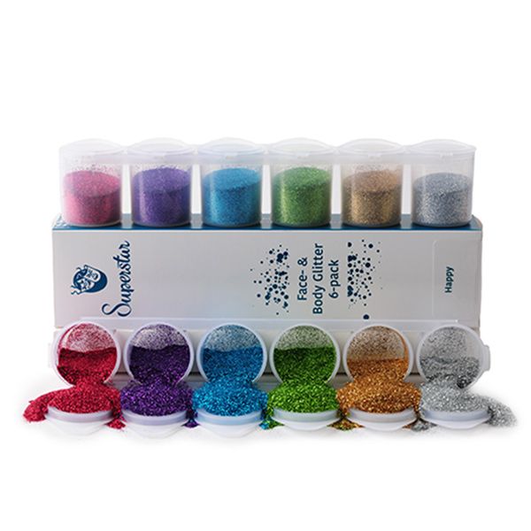 Superstar Happy Fine Glitter Mix 6-pack 