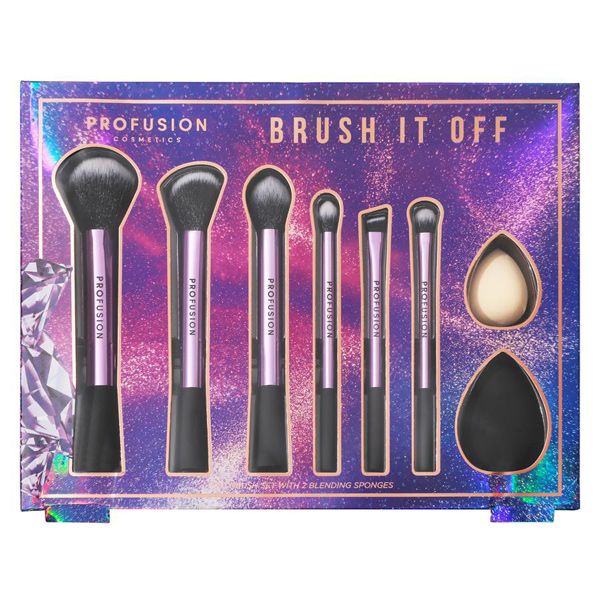 Euphoric Glam - Set de pinceaux et de mixeurs pour le maquillage Brush It Off